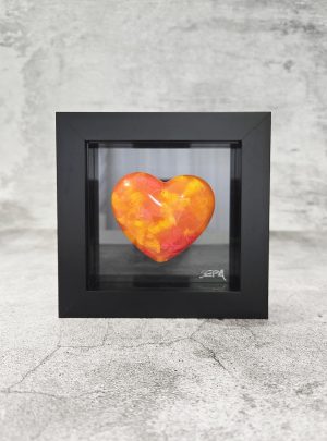 Resin 3D Orange Heart